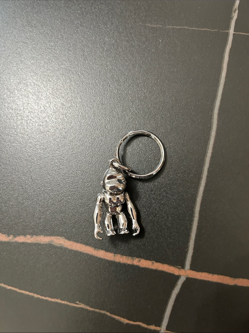 Kipling Silver Gorilla Keychain Charm